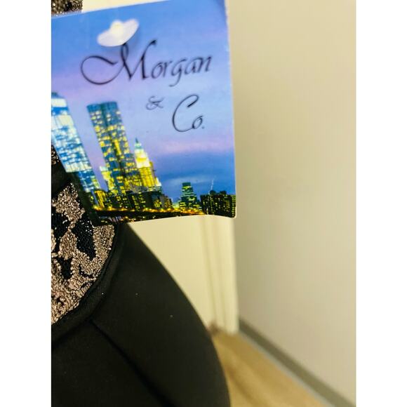 MORGAN & CO sz 9 M black gold sleeveless formal maxi party dress NWT b78 - Picture 4 of 10